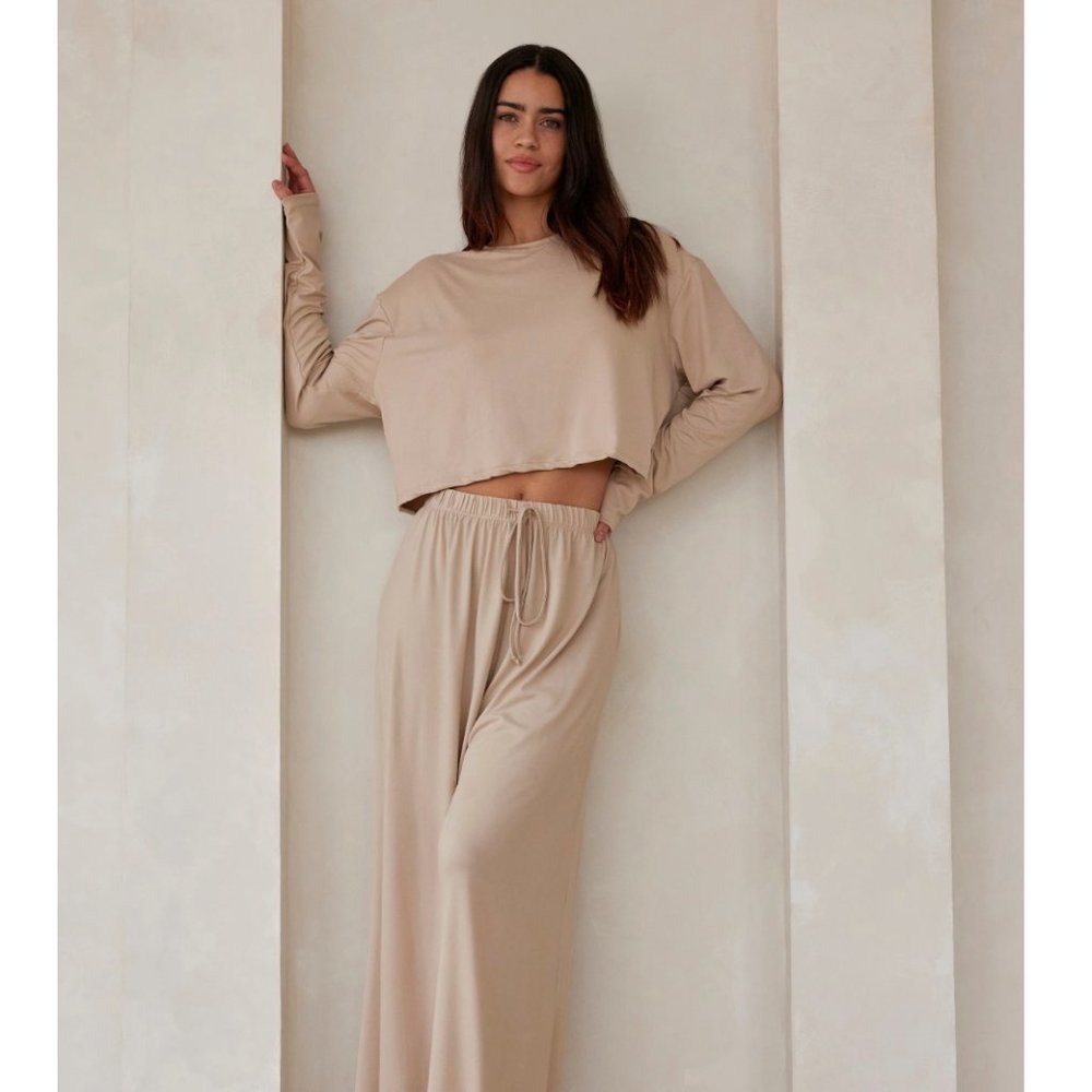 BUMPSUIT The Cloud Slim Pant // Oat beige // L